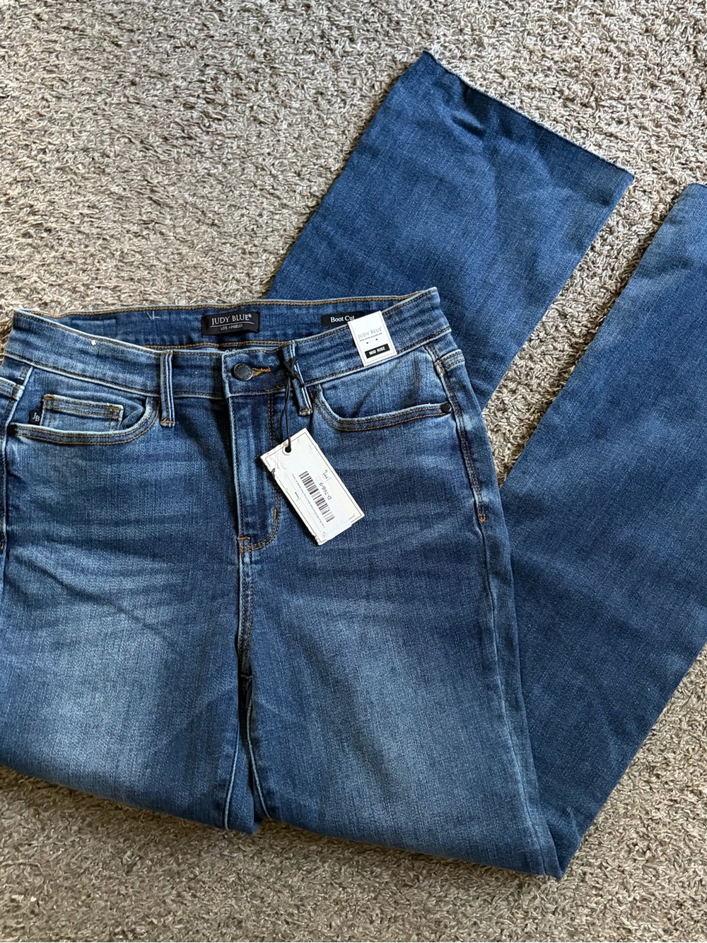 Judy Blue Midrise Boot Cut Blue Denim Jeans Comfort Stretch Size 29 NWT
